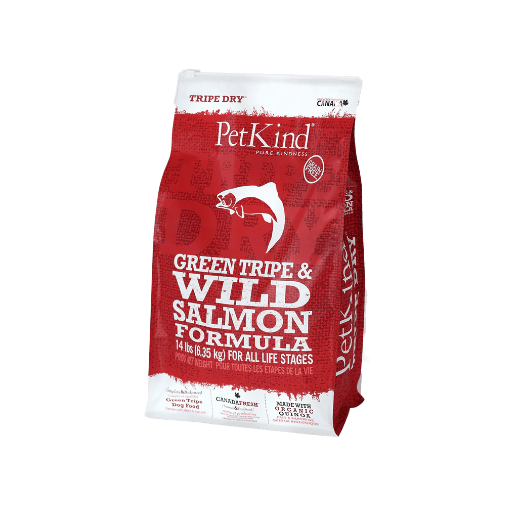 Formule Tripes Vertes & Saumon Sauvage - Petkind (DISPONIBLE EN 3 FORMATS)
