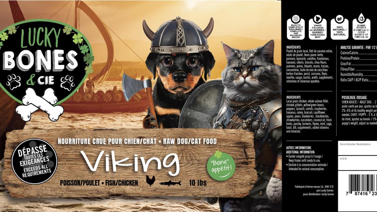 Viking - Nourriture crue (poisson et poulet) - Lucky Bones