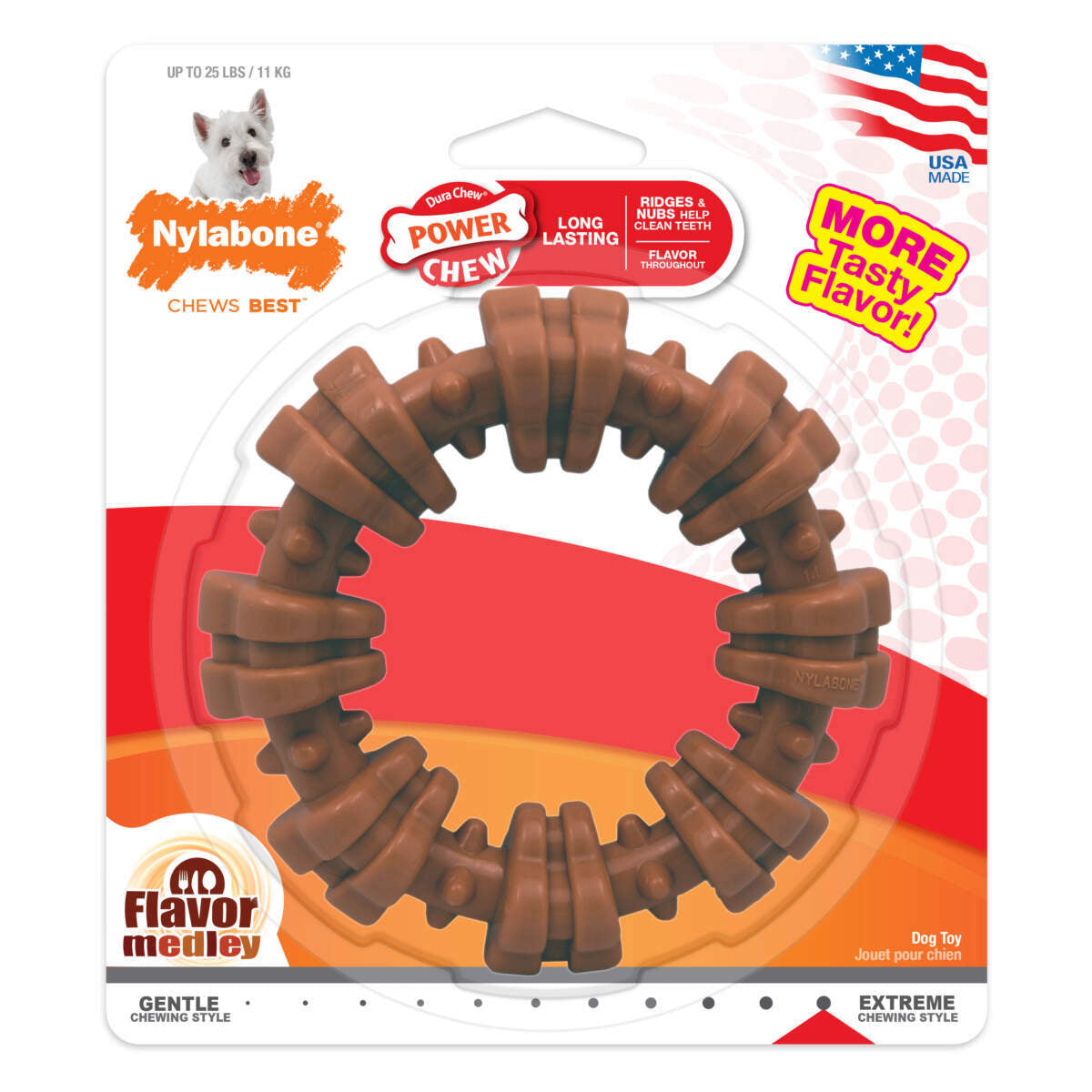 Power chew Textured Ring - Jouet en anneau - Nylabone