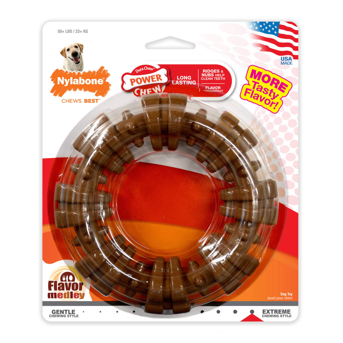 Power chew Textured Ring - Jouet en anneau - Nylabone